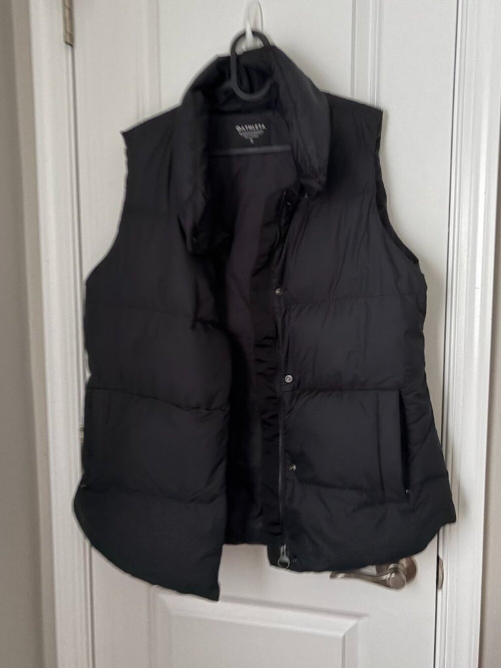 Athleta Full Zip High Neck Quilted Vest Black Size XL